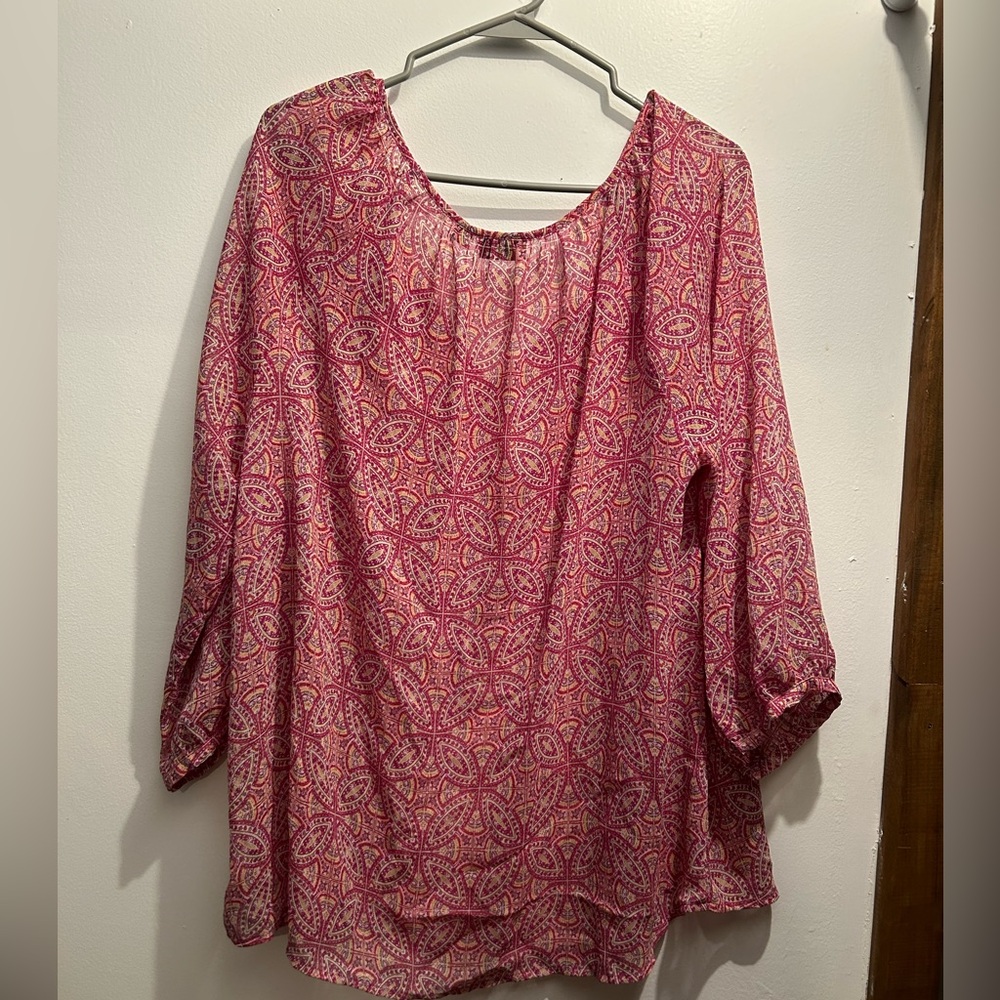 Mid-Sleeve Blouse - Picture 3 of 3